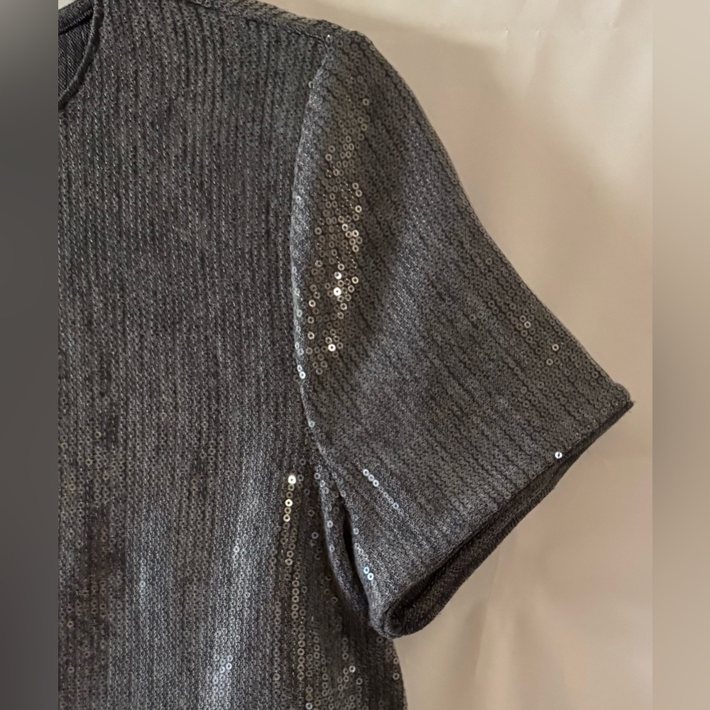 Christian Lacroix Women Grey Wide Leg Pants and Sequin Top, Two pieces set. M - Picture 6 of 16